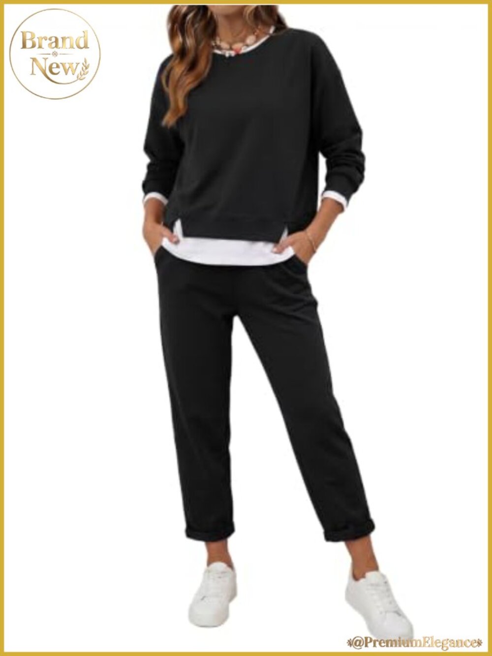 Oversized Sweatshirt and Sweatpants Set 2 Piece Lounge Set